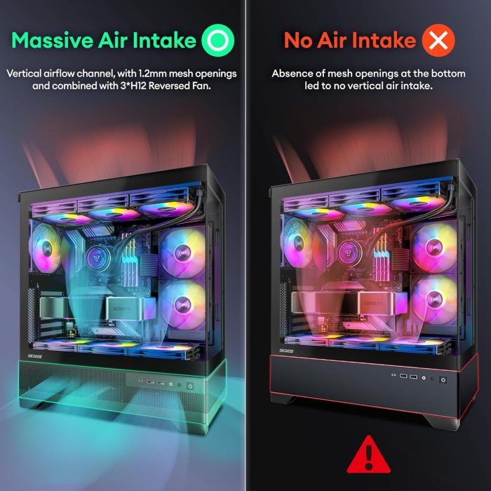 Okinos Aqua 7 ATX Mid Tower PC Case (White) (image 2)