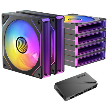Okinos RGB Fans 6-Pack with Infinity Mirror and Controller